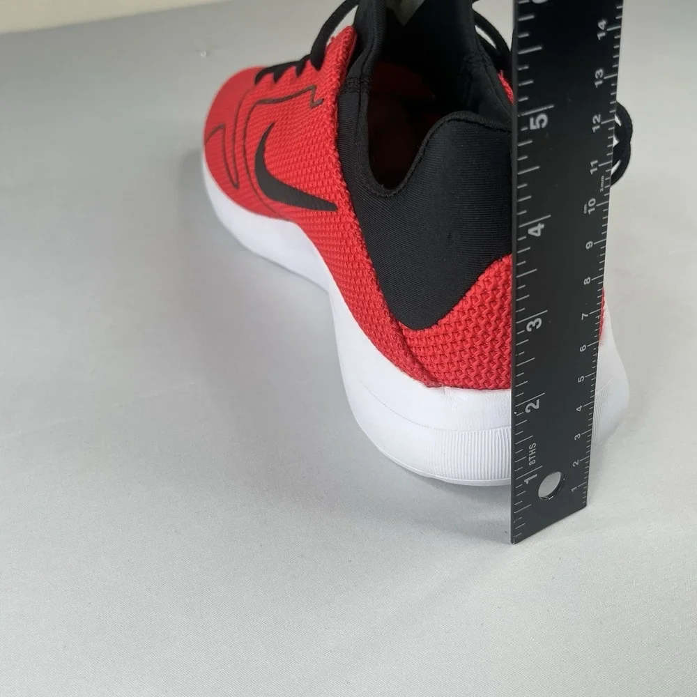 Nike Running Shoes Men 11.5 Red Black Mesh Lightweight Athletic Sneakers (NEW)